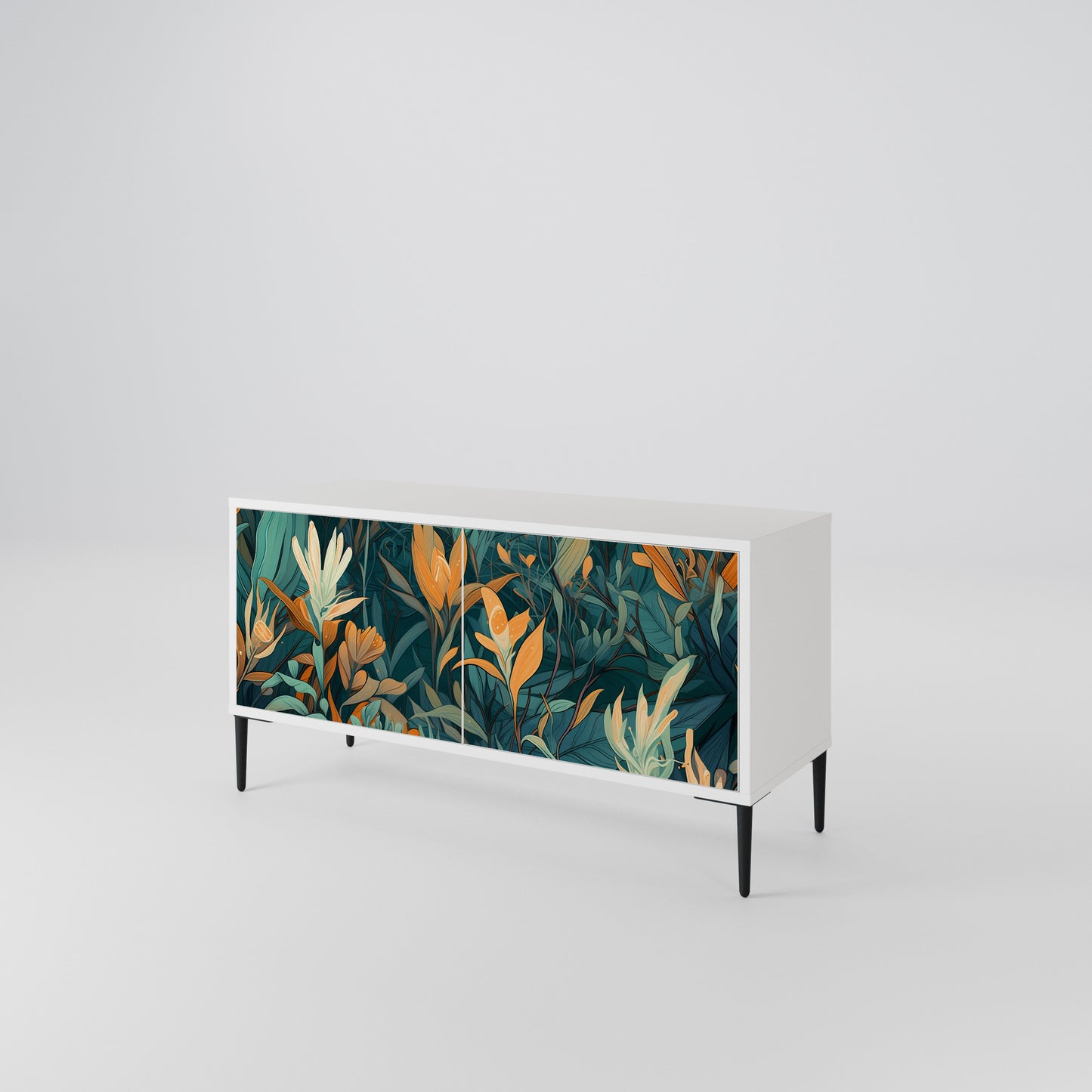 FLORAL SERENITY Mobile TV Compatto a 2 Ante