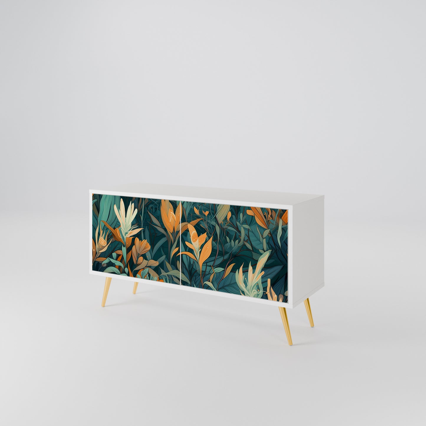 FLORAL SERENITY Mobile TV Compatto a 2 Ante