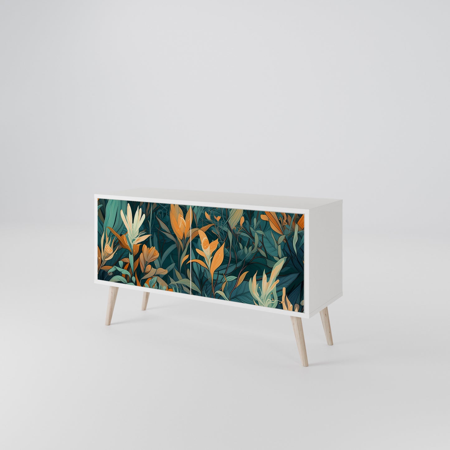 FLORAL SERENITY Mobile TV Compatto a 2 Ante