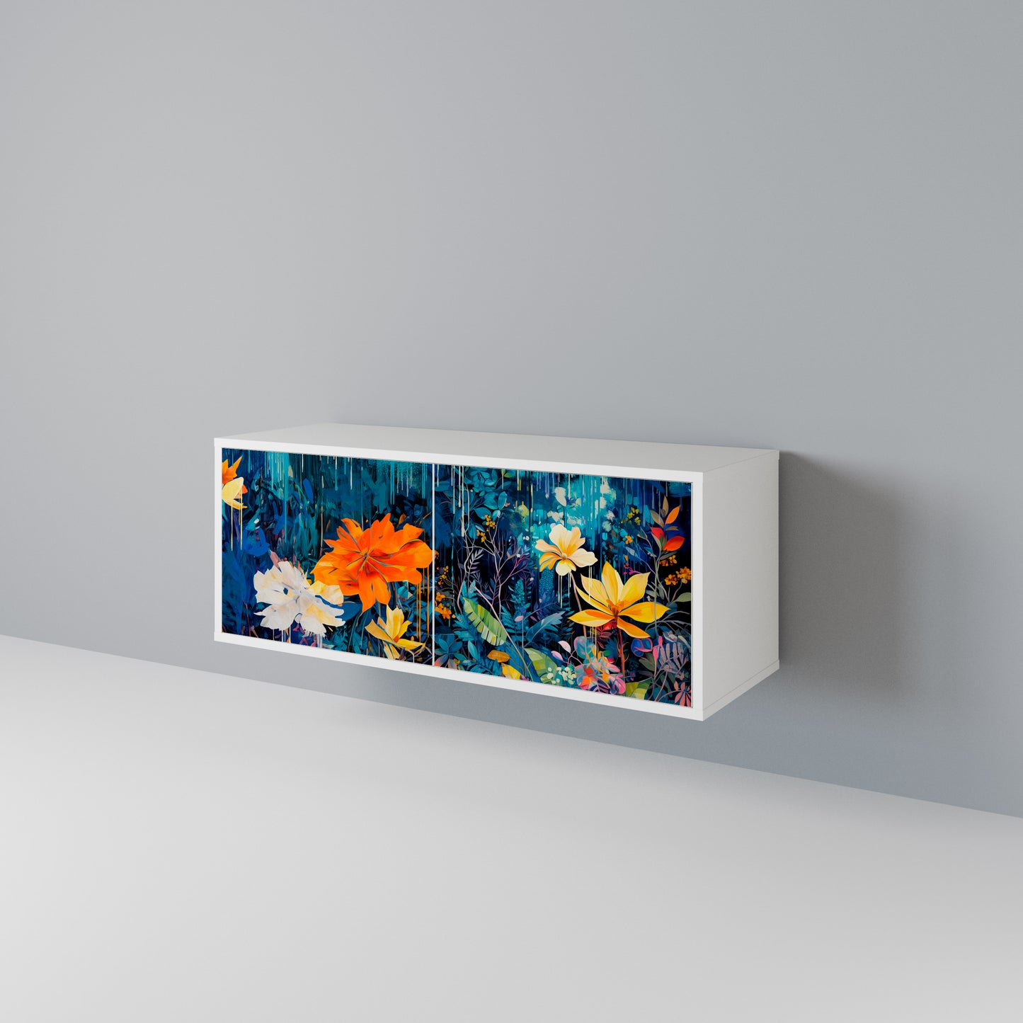 MIDNIGHT BLOSSOM Mobile TV Compatto a 2 Ante