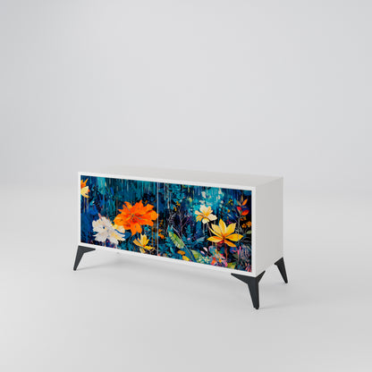 MIDNIGHT BLOSSOM Mobile TV Compatto a 2 Ante