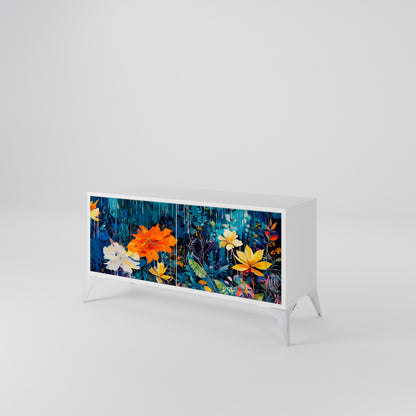 MIDNIGHT BLOSSOM Mobile TV Compatto a 2 Ante