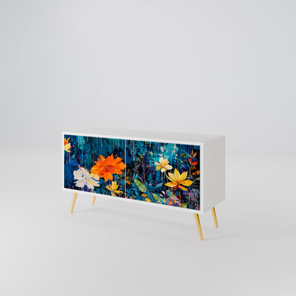 MIDNIGHT BLOSSOM Mobile TV Compatto a 2 Ante