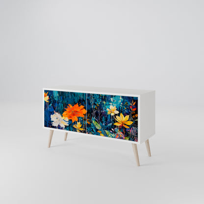 MIDNIGHT BLOSSOM Mobile TV Compatto a 2 Ante