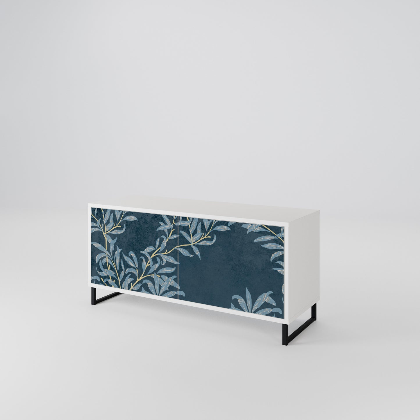 BLUE LEAVES Mobile TV Compatto a 2 Ante