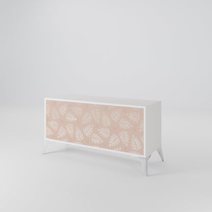 LEAVES ON BEIGE Mobile TV Compatto a 2 Ante