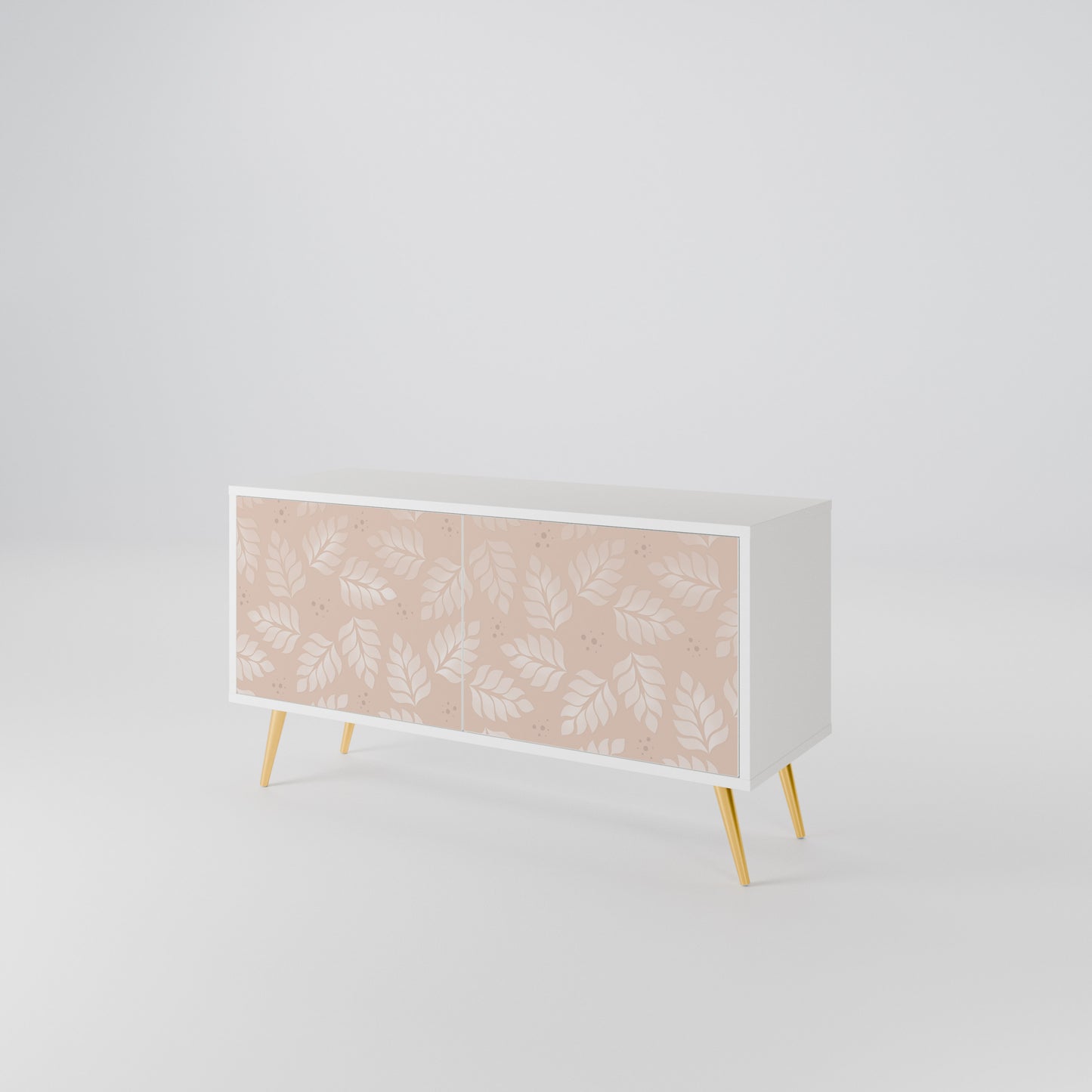 LEAVES ON BEIGE Mobile TV Compatto a 2 Ante