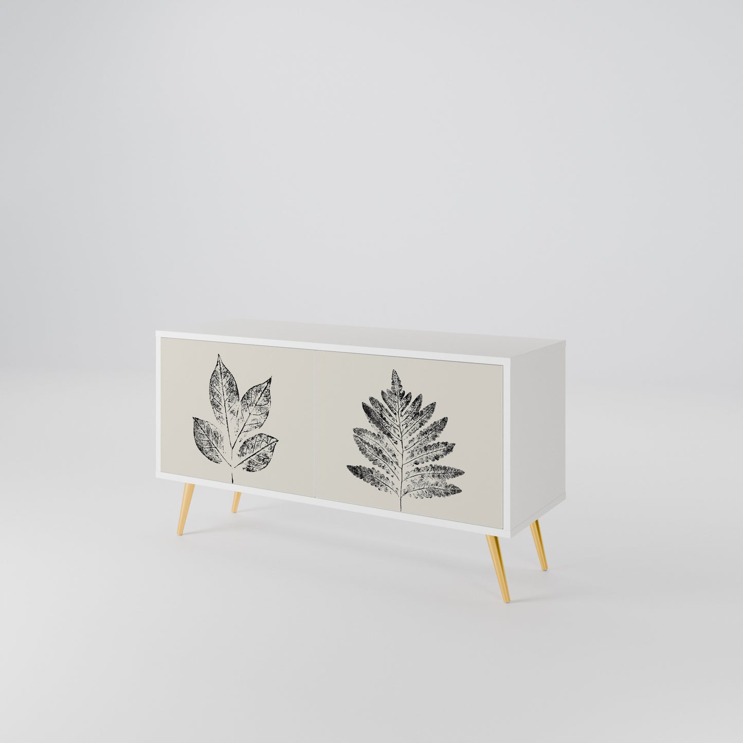 LEAFY STAMPS Mobile TV Compatto a 2 Ante