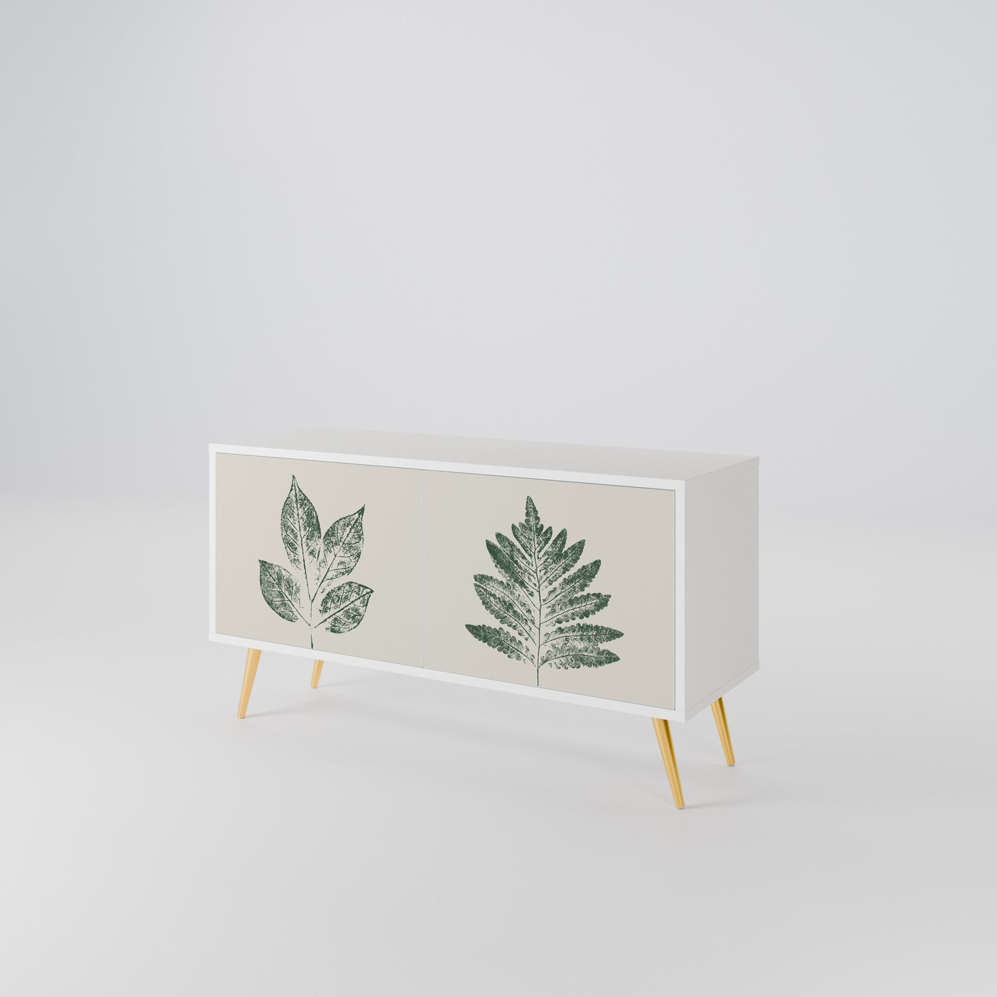 GREEN LEAFY STAMPS Mobile TV Compatto a 2 Ante