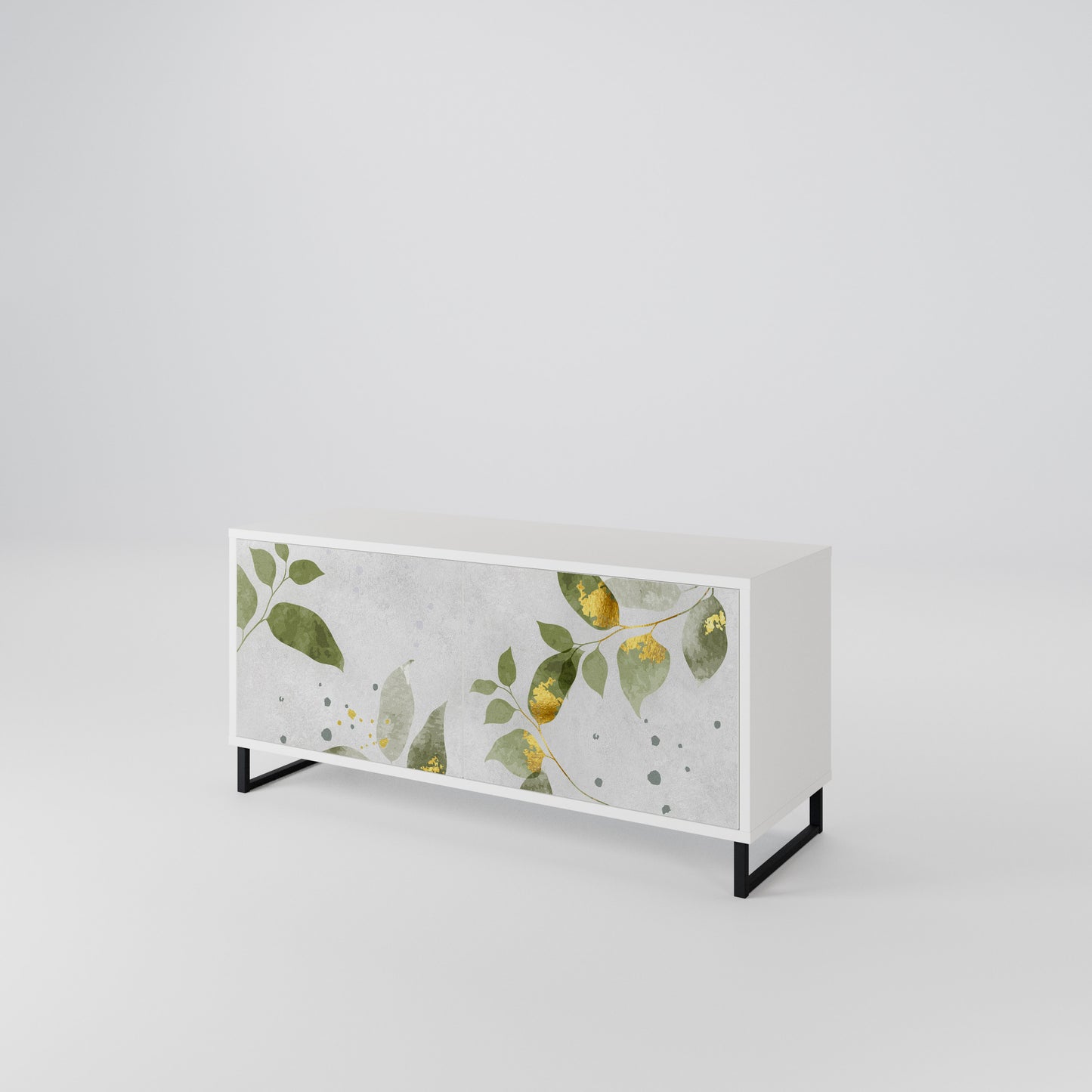 ELEGANT BOTANICS Mobile TV Compatto a 2 Ante