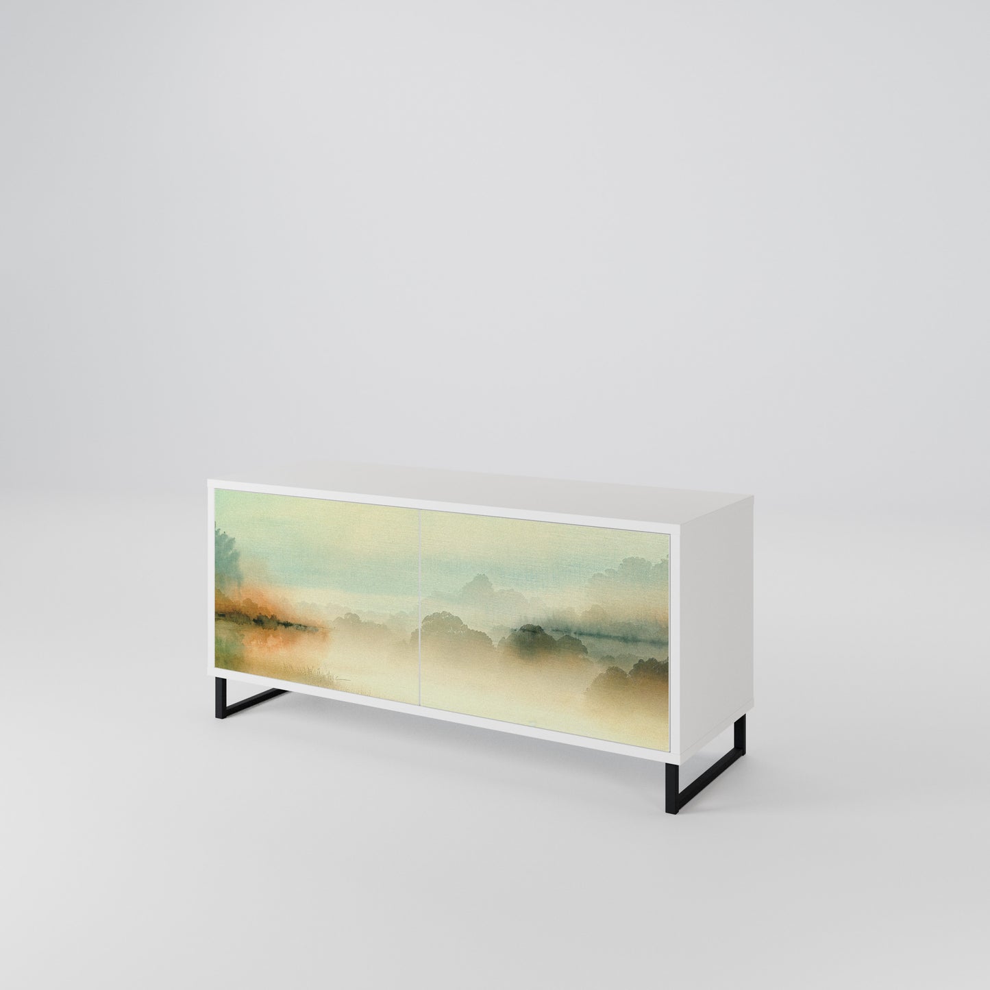 MORNING BY THE LAKE Mobile TV Compatto a 2 Ante