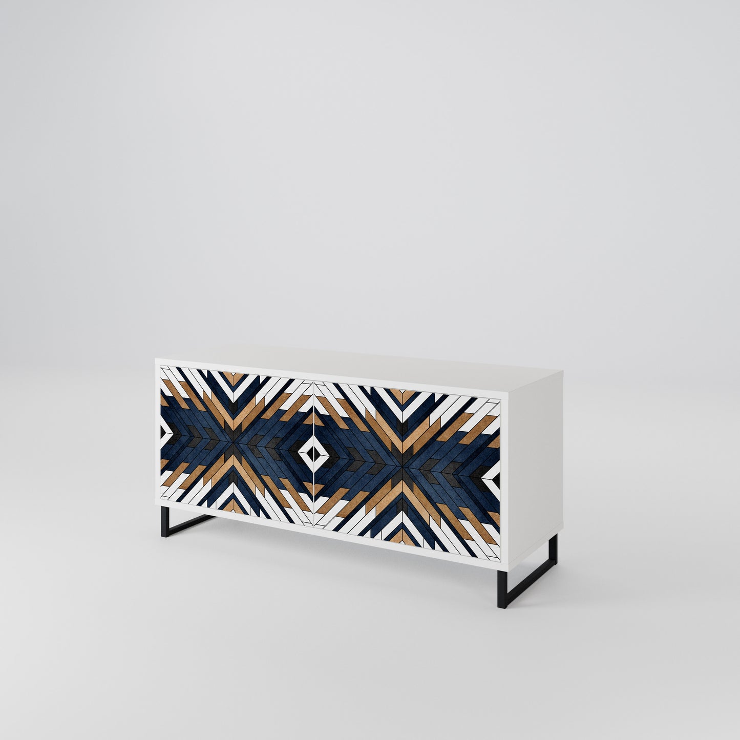 ARTFUL GEOMETRY Mobile TV Compatto a 2 Ante