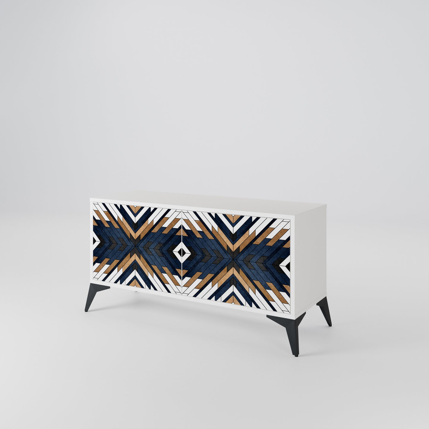 ARTFUL GEOMETRY Mobile TV Compatto a 2 Ante