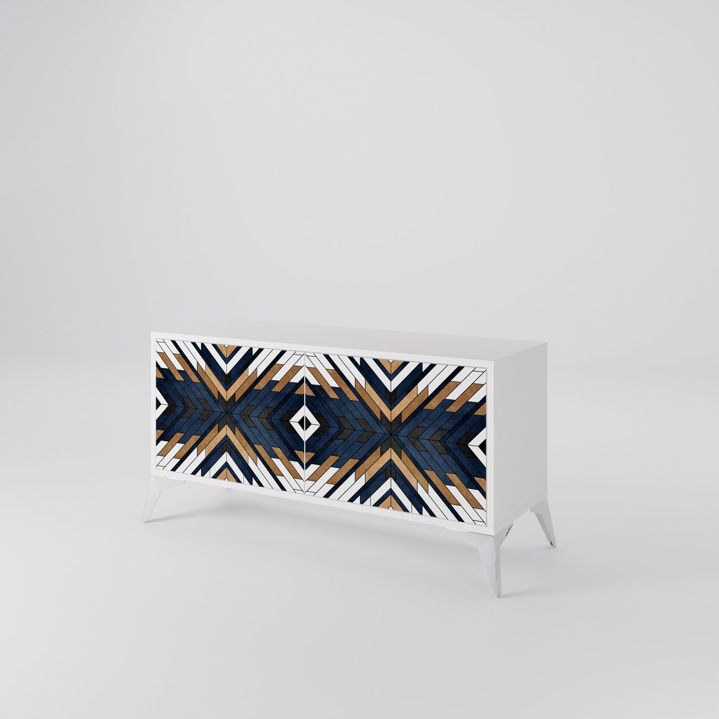 ARTFUL GEOMETRY Mobile TV Compatto a 2 Ante
