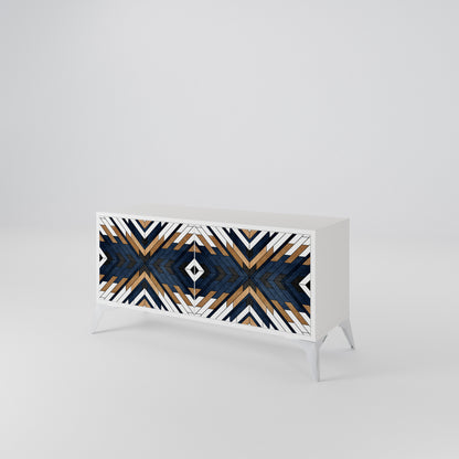 ARTFUL GEOMETRY Mobile TV Compatto a 2 Ante