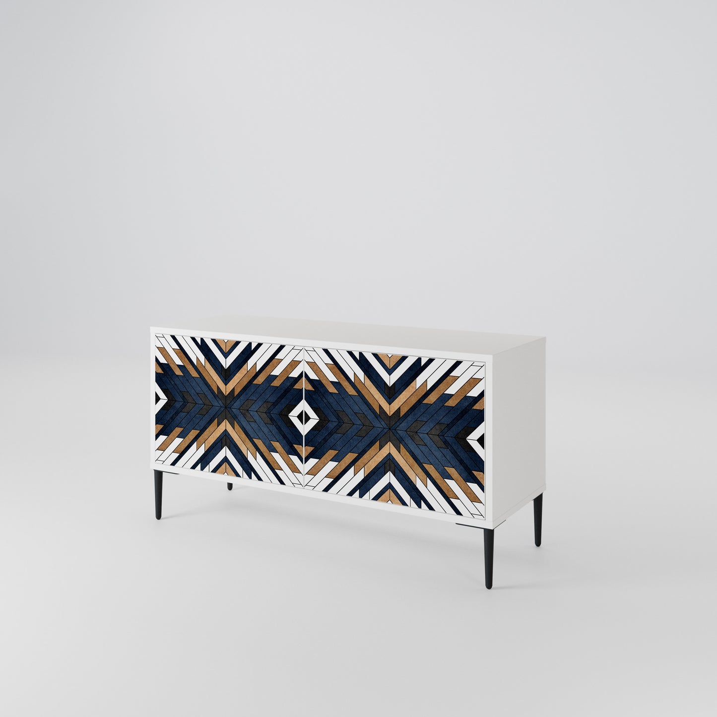 ARTFUL GEOMETRY Mobile TV Compatto a 2 Ante