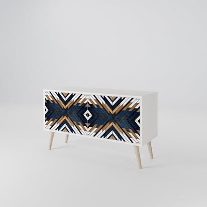 ARTFUL GEOMETRY Mobile TV Compatto a 2 Ante