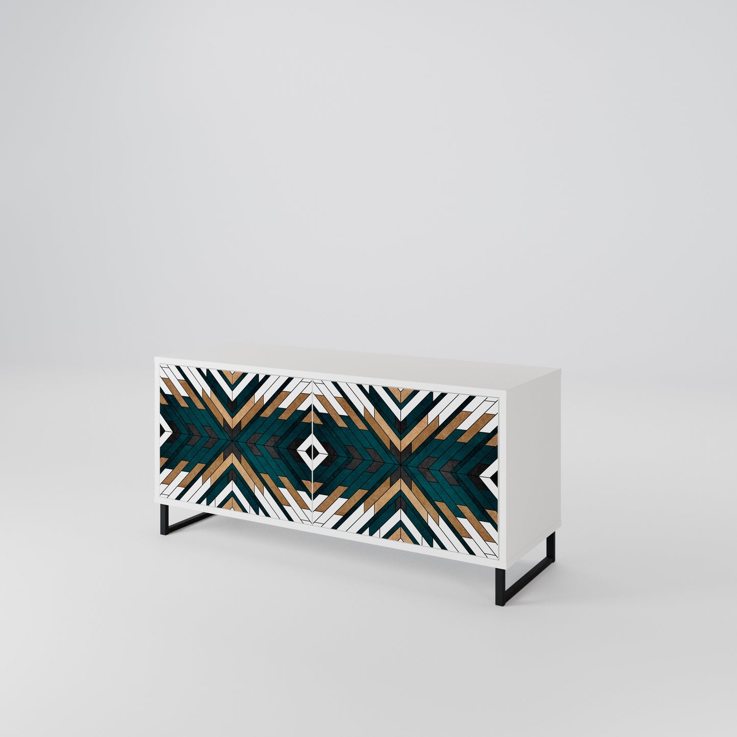 ARTISTIC GEOMETRY Mobile TV Compatto a 2 Ante