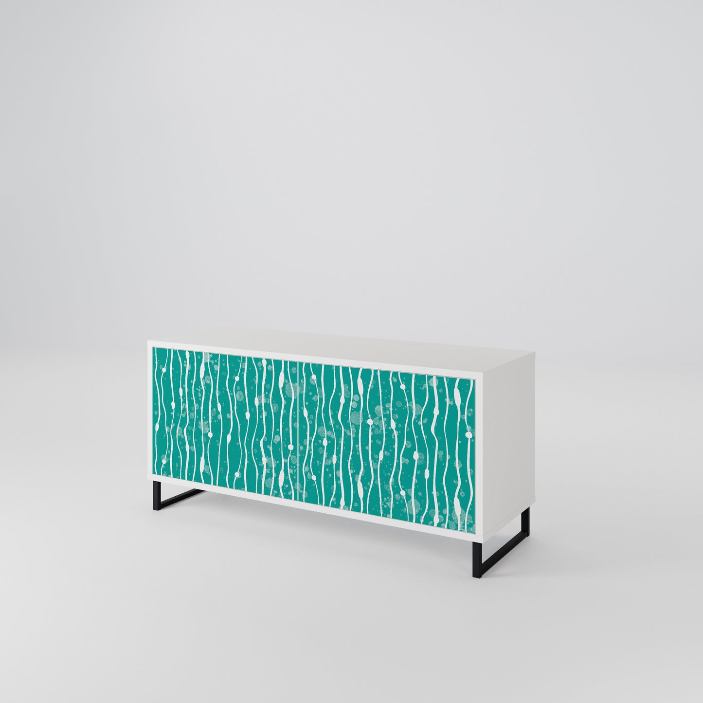 TURQUOISE RAIN Mobile TV Compatto a 2 Ante