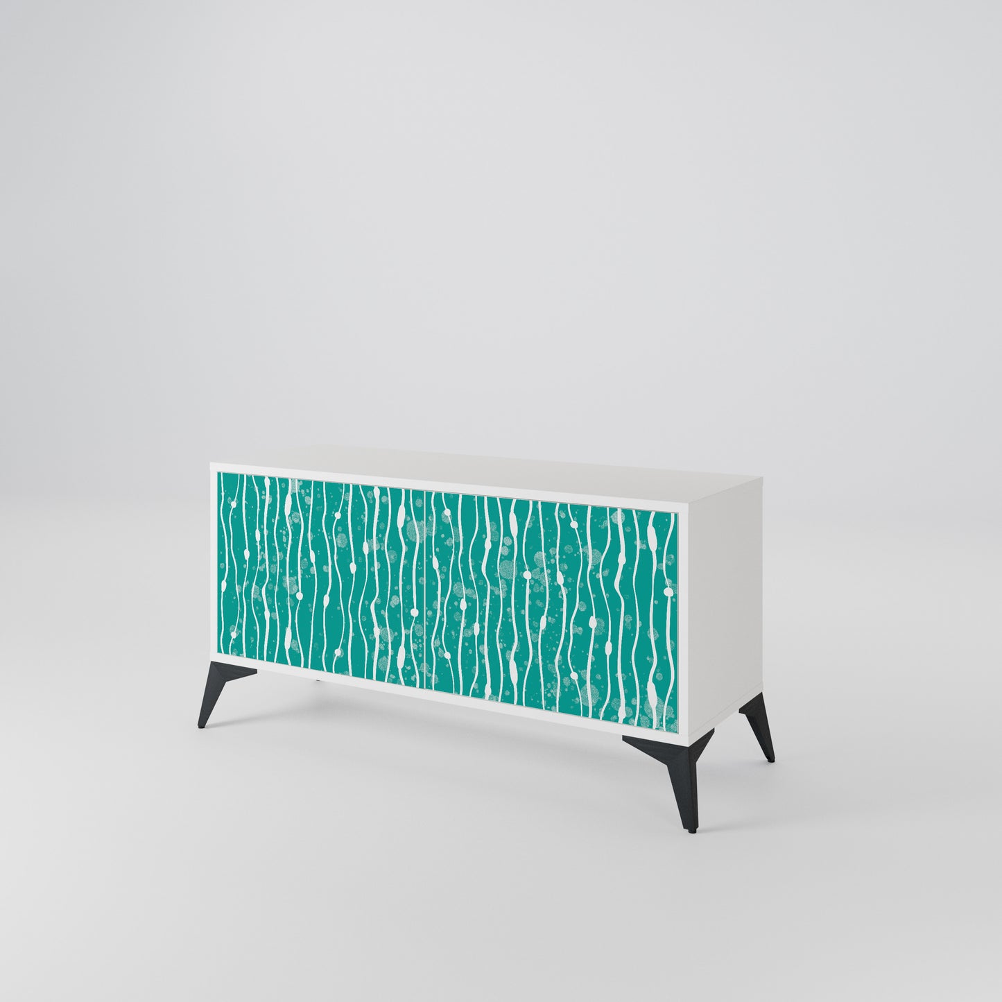 TURQUOISE RAIN Mobile TV Compatto a 2 Ante