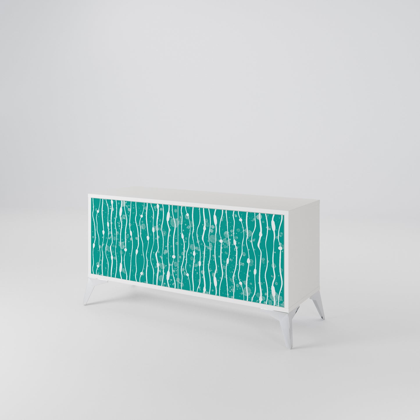 TURQUOISE RAIN Mobile TV Compatto a 2 Ante