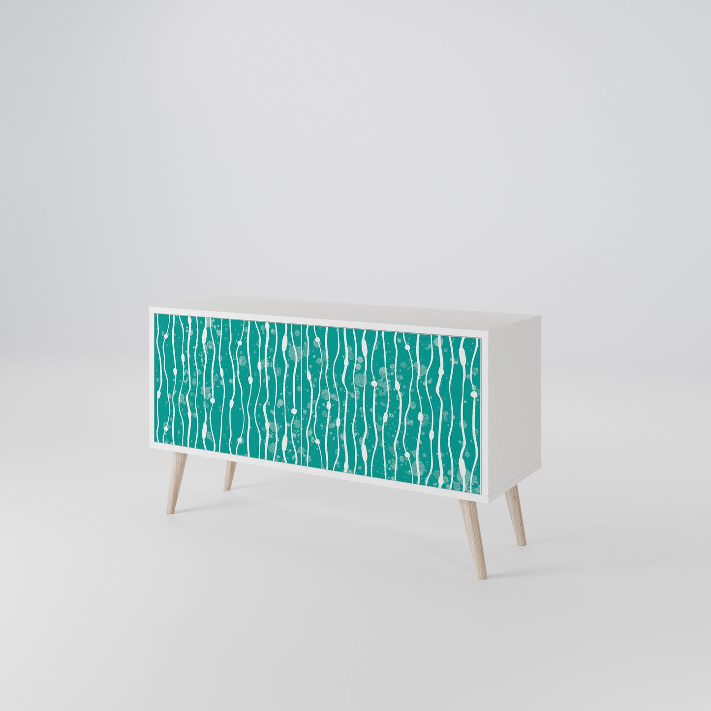 TURQUOISE RAIN Mobile TV Compatto a 2 Ante