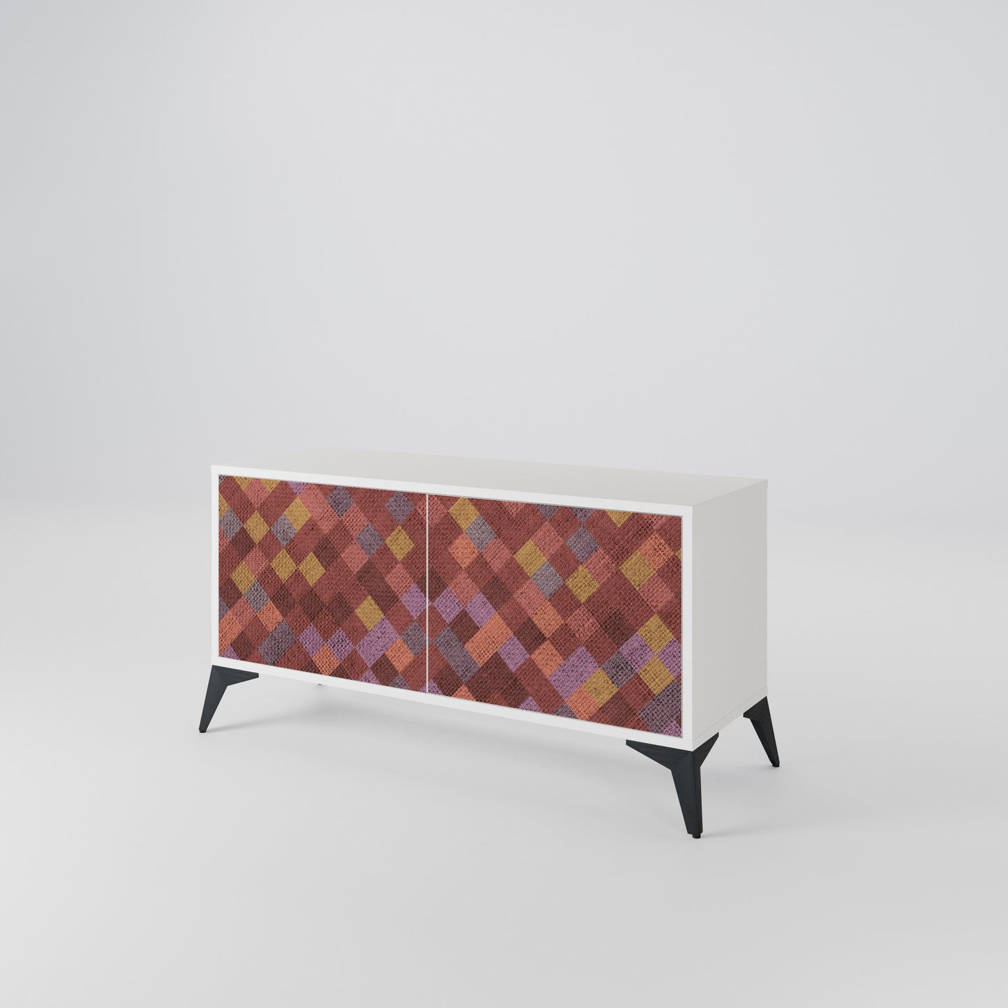 PAINTED SQUARES Mobile TV Compatto a 2 Ante
