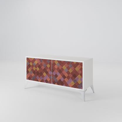 PAINTED SQUARES Mobile TV Compatto a 2 Ante