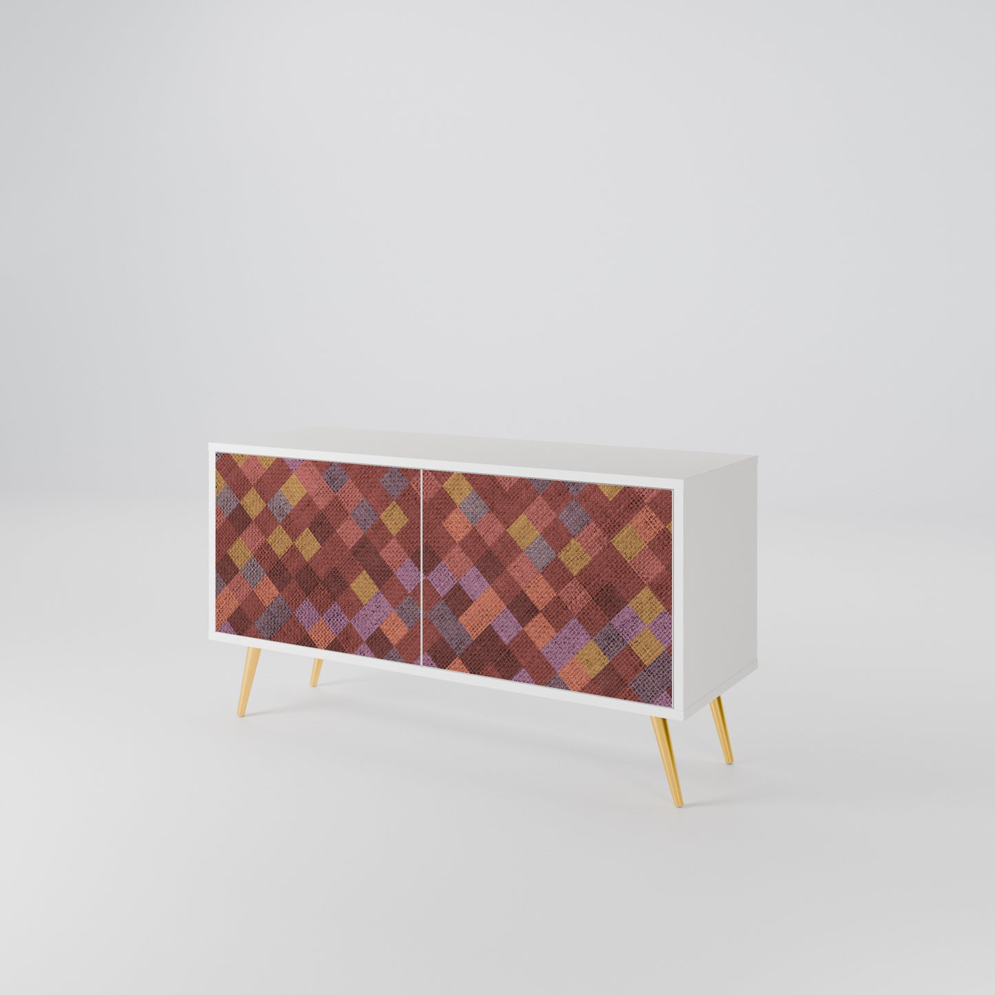 PAINTED SQUARES Mobile TV Compatto a 2 Ante