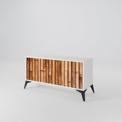 NATURAL WOOD Mobile TV Compatto a 2 Ante