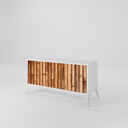 NATURAL WOOD Mobile TV Compatto a 2 Ante