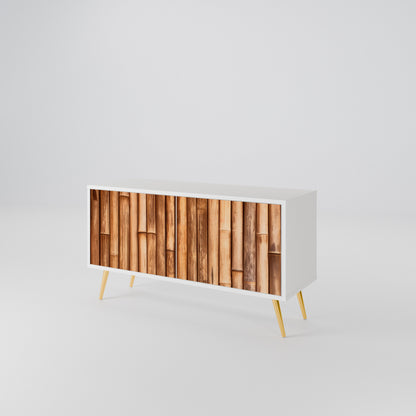 NATURAL WOOD Mobile TV Compatto a 2 Ante