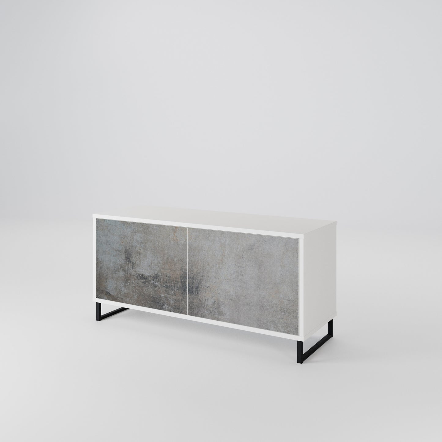 CONCRETE WALL Mobile TV Compatto a 2 Ante