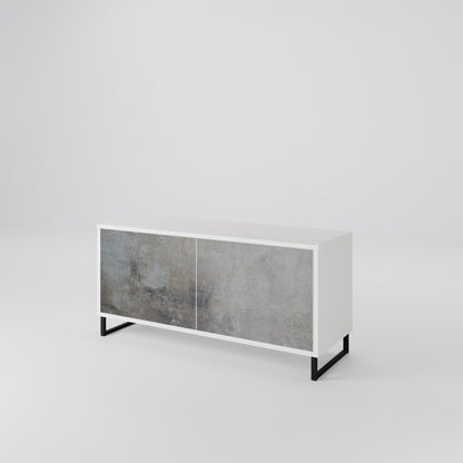 CONCRETE WALL Mobile TV Compatto a 2 Ante