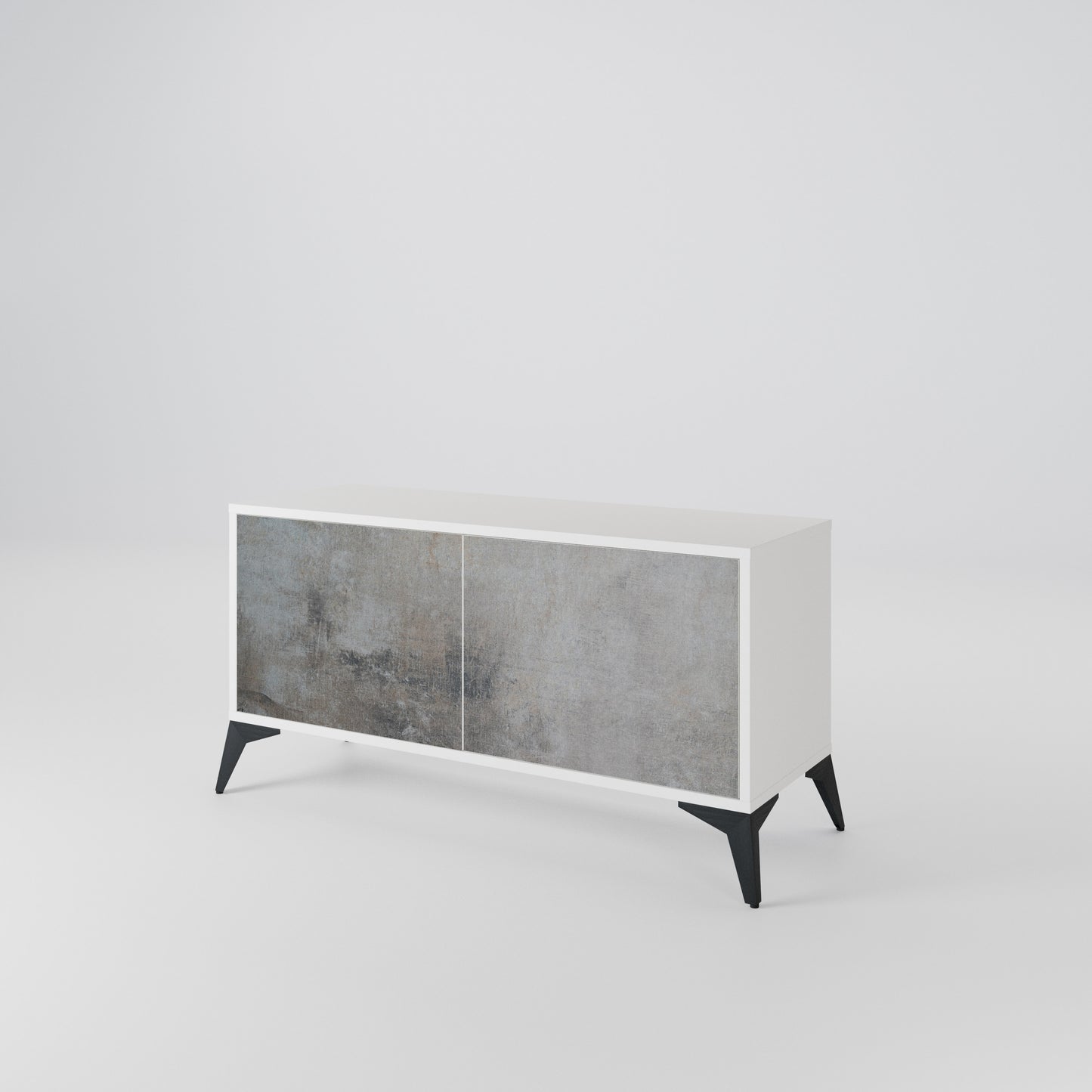 CONCRETE WALL Mobile TV Compatto a 2 Ante