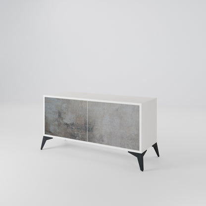 CONCRETE WALL Mobile TV Compatto a 2 Ante
