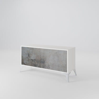 CONCRETE WALL Mobile TV Compatto a 2 Ante