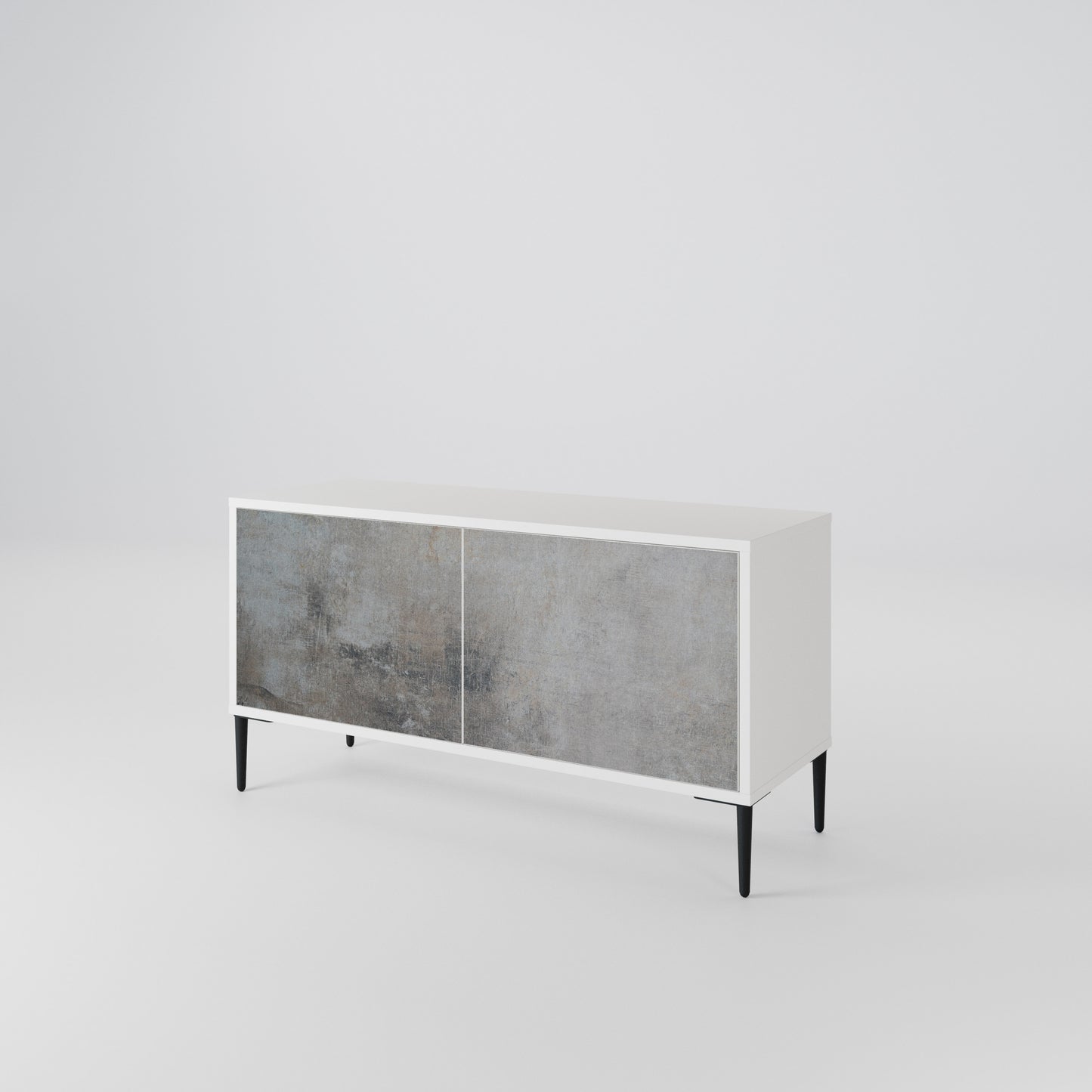 CONCRETE WALL Mobile TV Compatto a 2 Ante