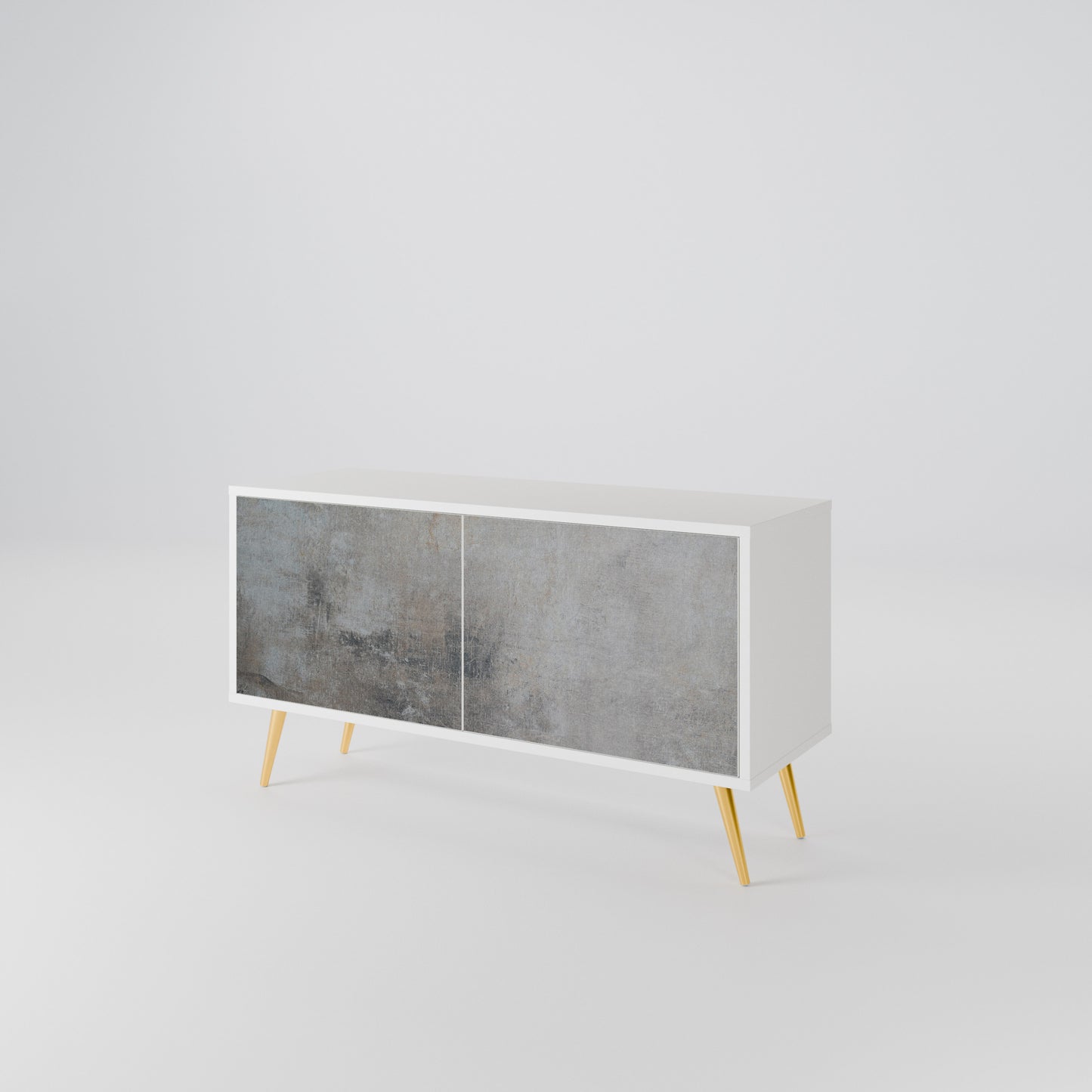 CONCRETE WALL Mobile TV Compatto a 2 Ante