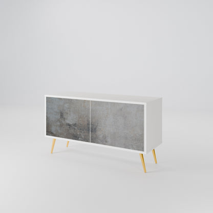 CONCRETE WALL Mobile TV Compatto a 2 Ante