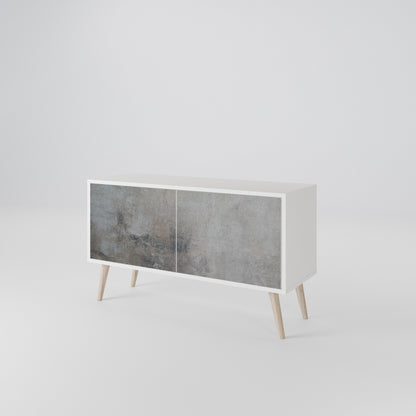 CONCRETE WALL Mobile TV Compatto a 2 Ante