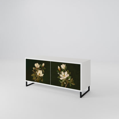 FLORAL NOIR Mobile TV Compatto a 2 Ante