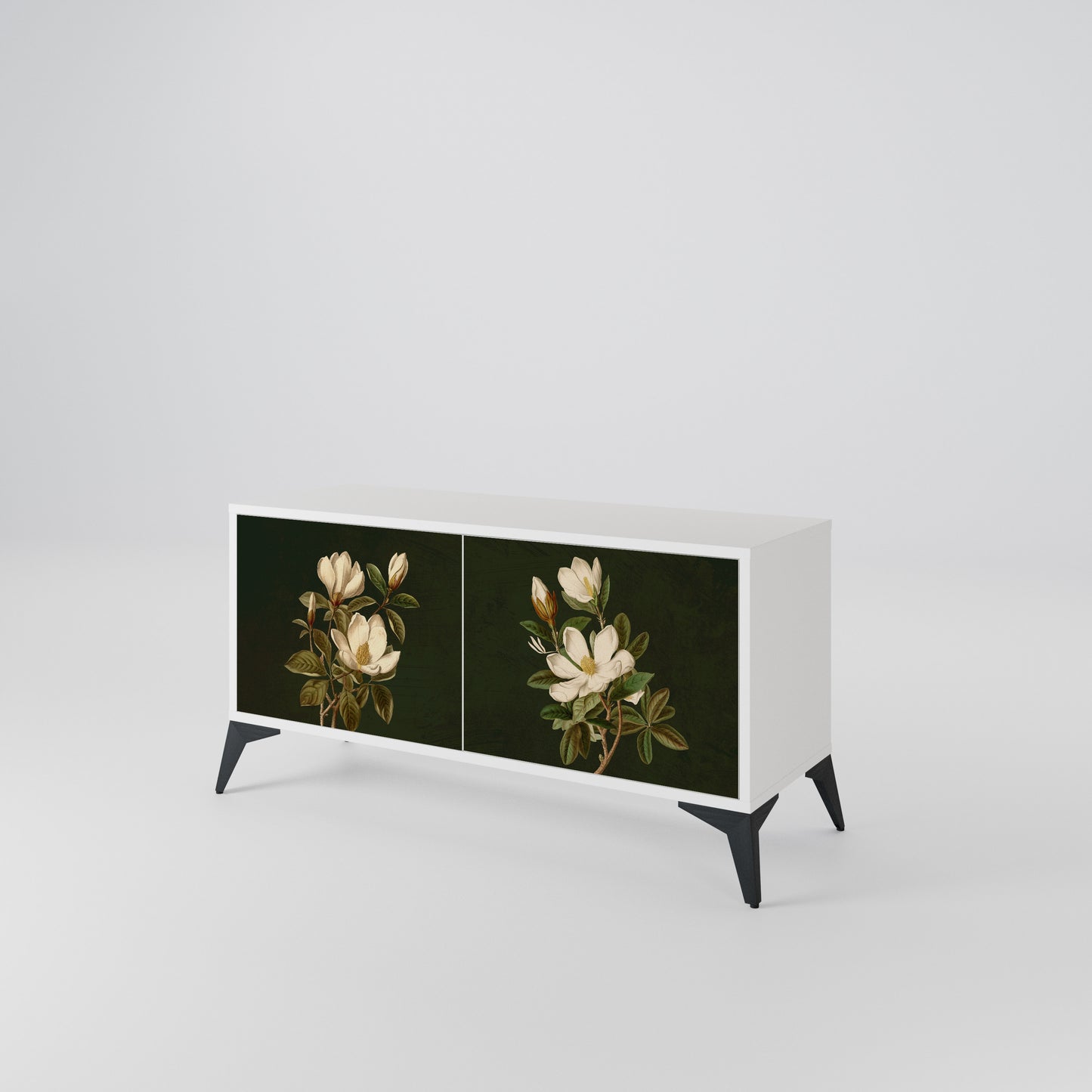 FLORAL NOIR Mobile TV Compatto a 2 Ante