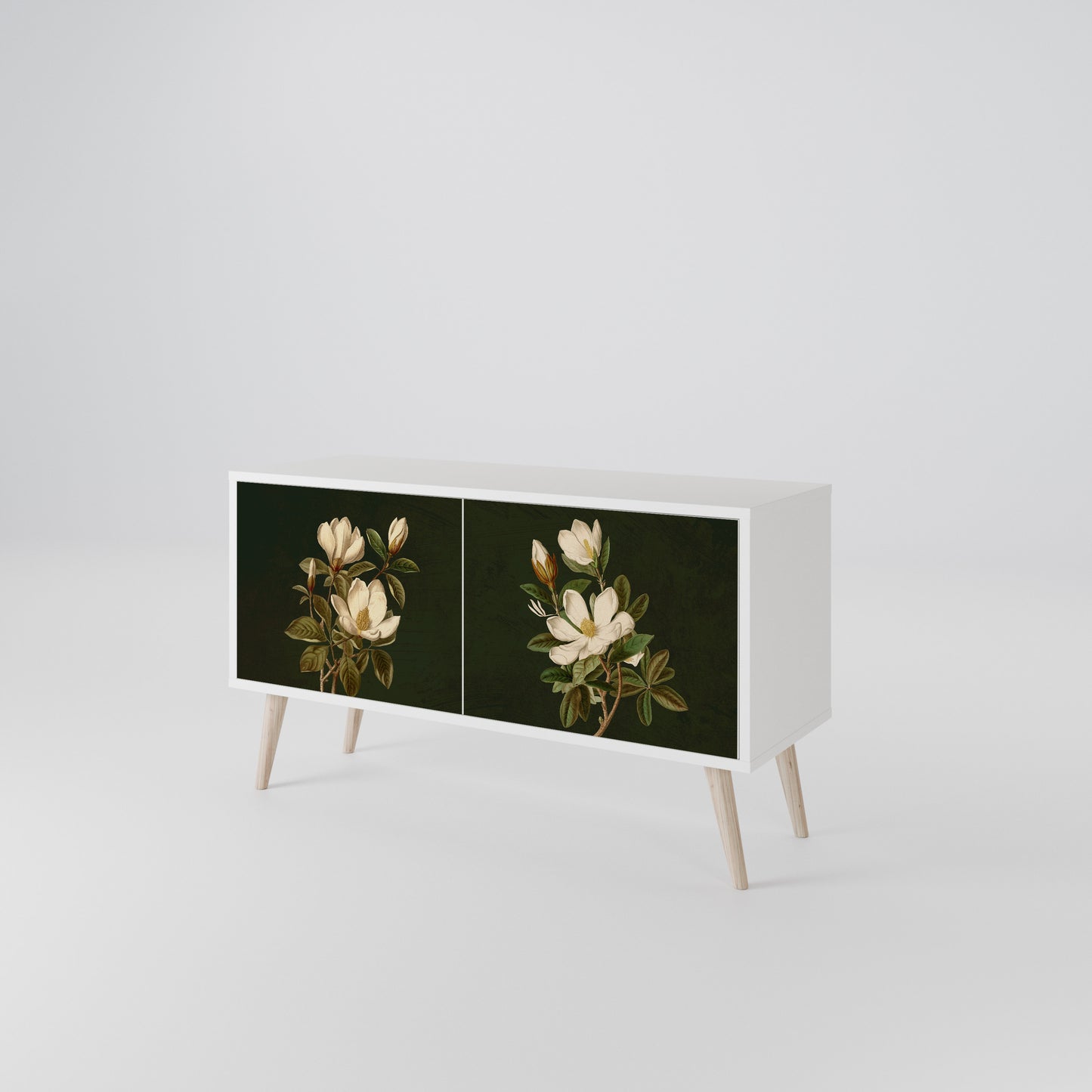 FLORAL NOIR Mobile TV Compatto a 2 Ante