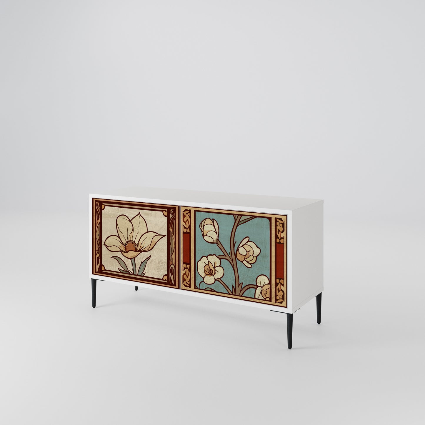 TIMELESS FLORA Mobile TV Compatto a 2 Ante