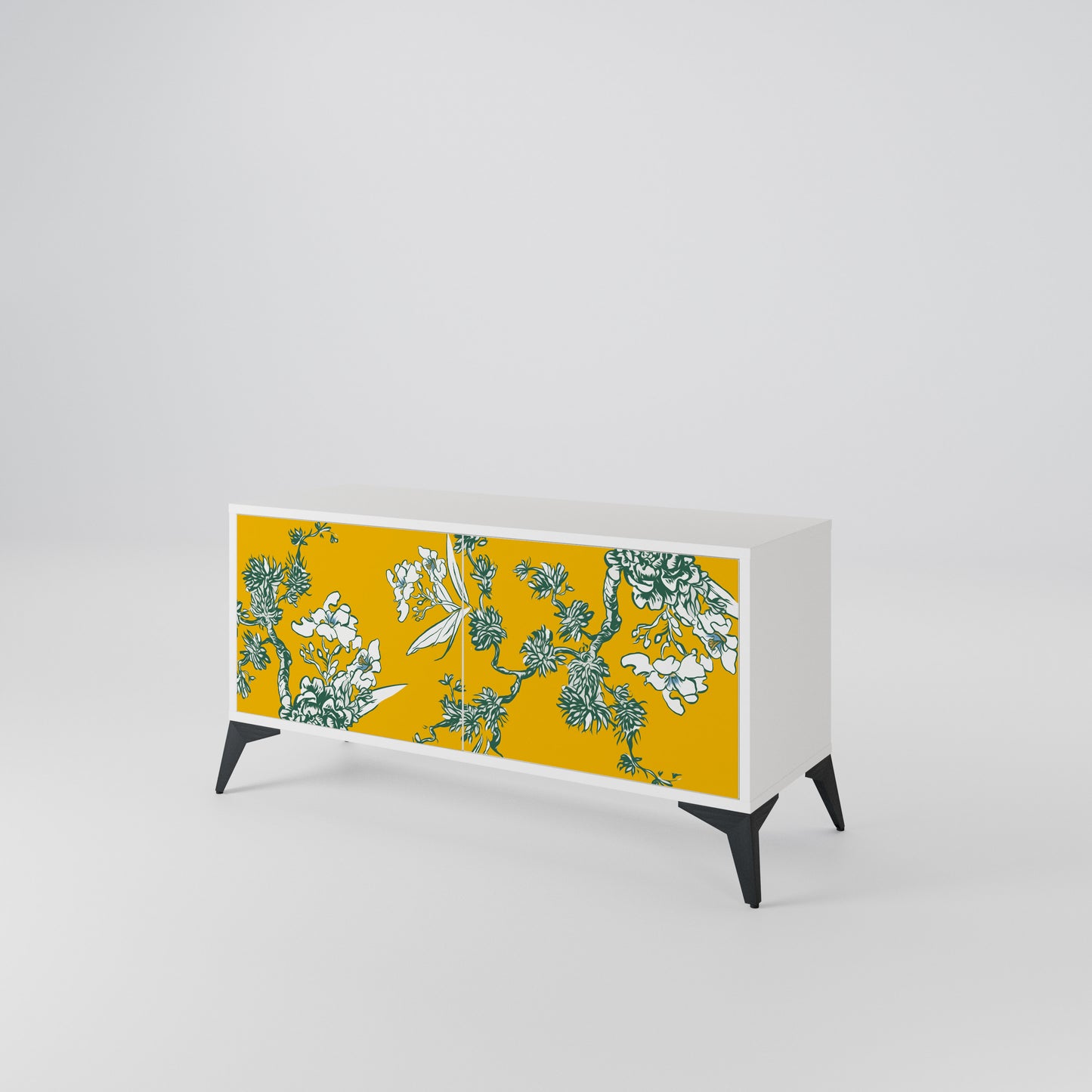 YELLOW CHINOISERIE Mobile TV Compatto a 2 Ante