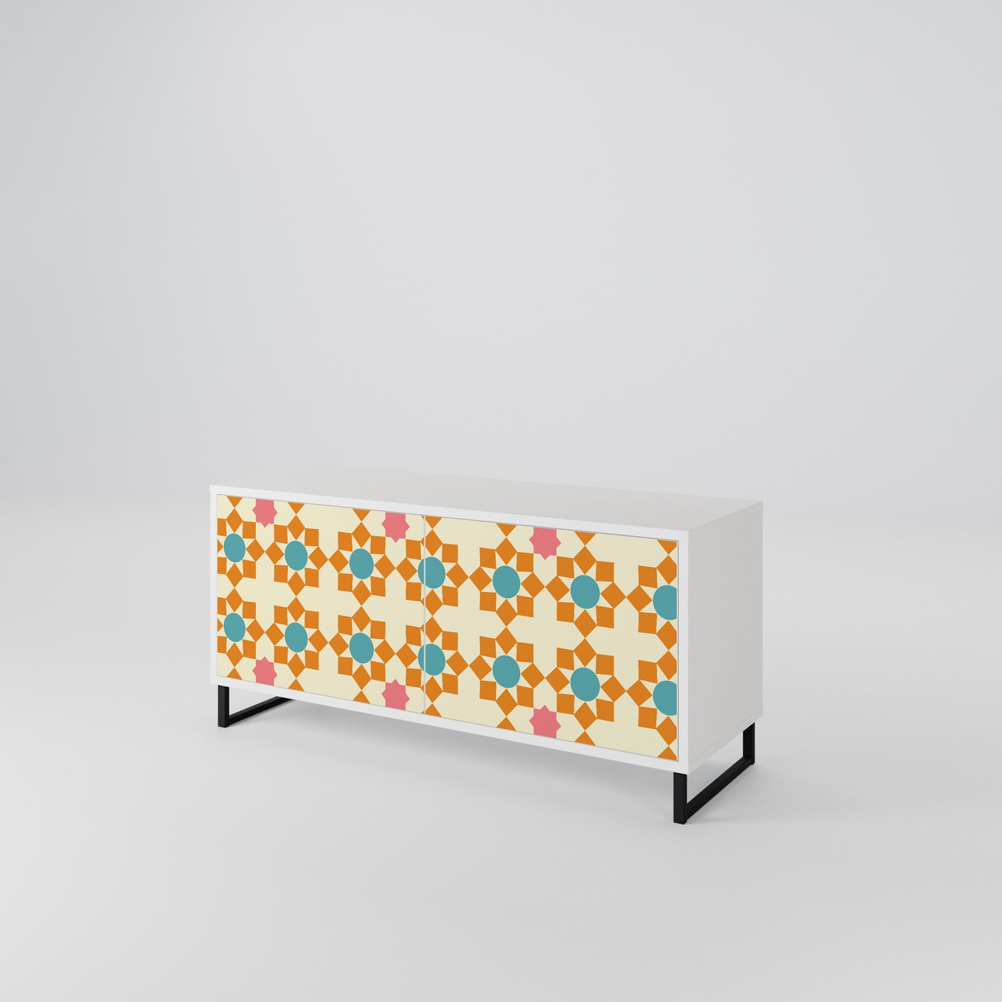 FLORAL DECOR Mobile TV Compatto a 2 Ante