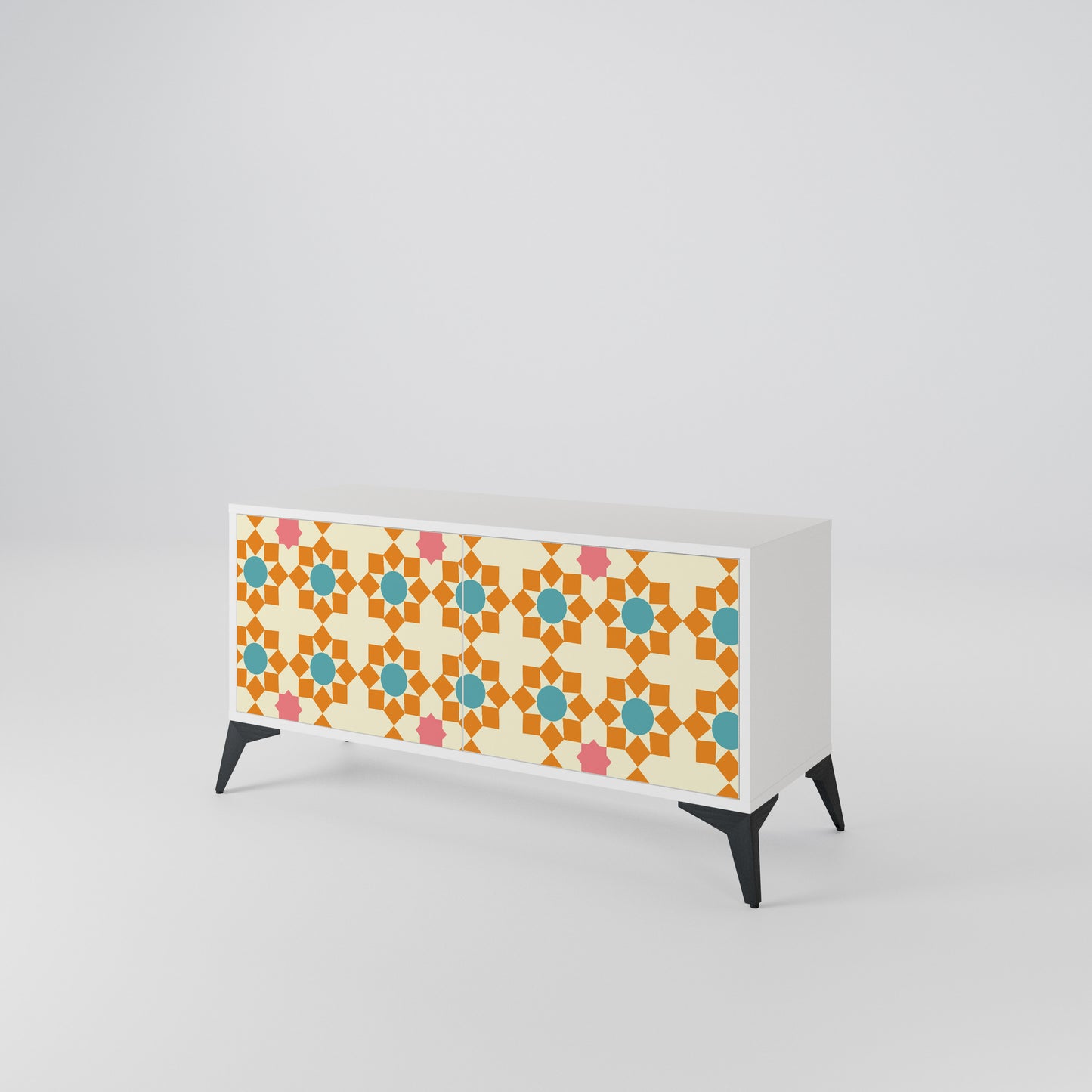 FLORAL DECOR Mobile TV Compatto a 2 Ante