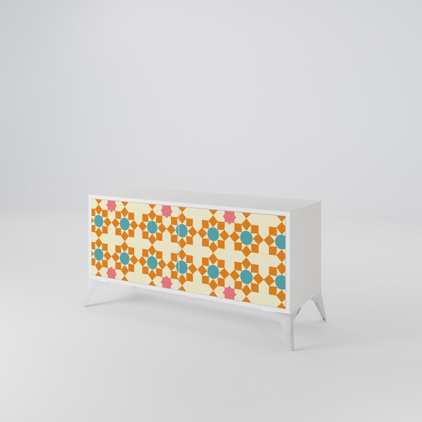 FLORAL DECOR Mobile TV Compatto a 2 Ante