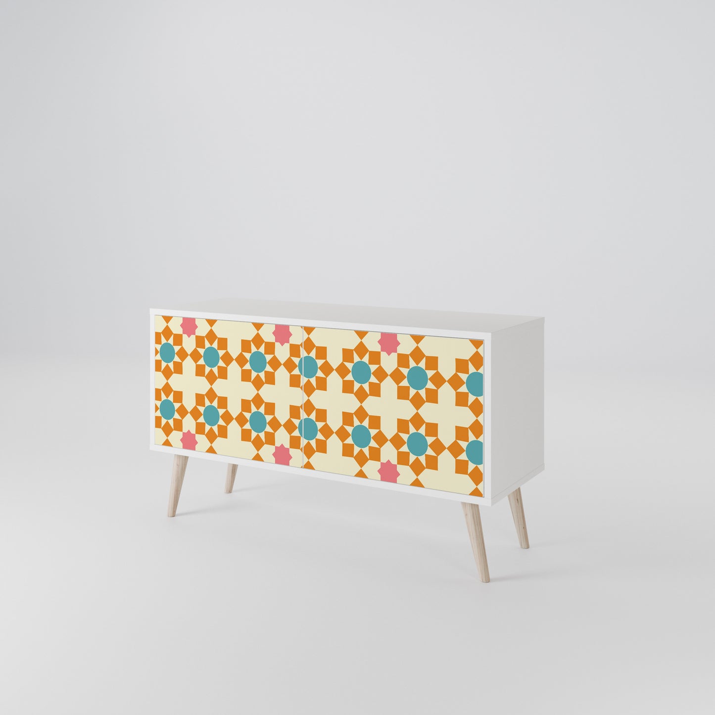 FLORAL DECOR Mobile TV Compatto a 2 Ante